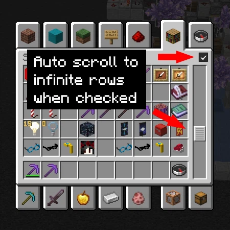 Скриншот Infinite Saved Hotbars