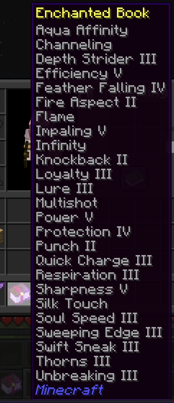 Скриншот Sorted Enchantments