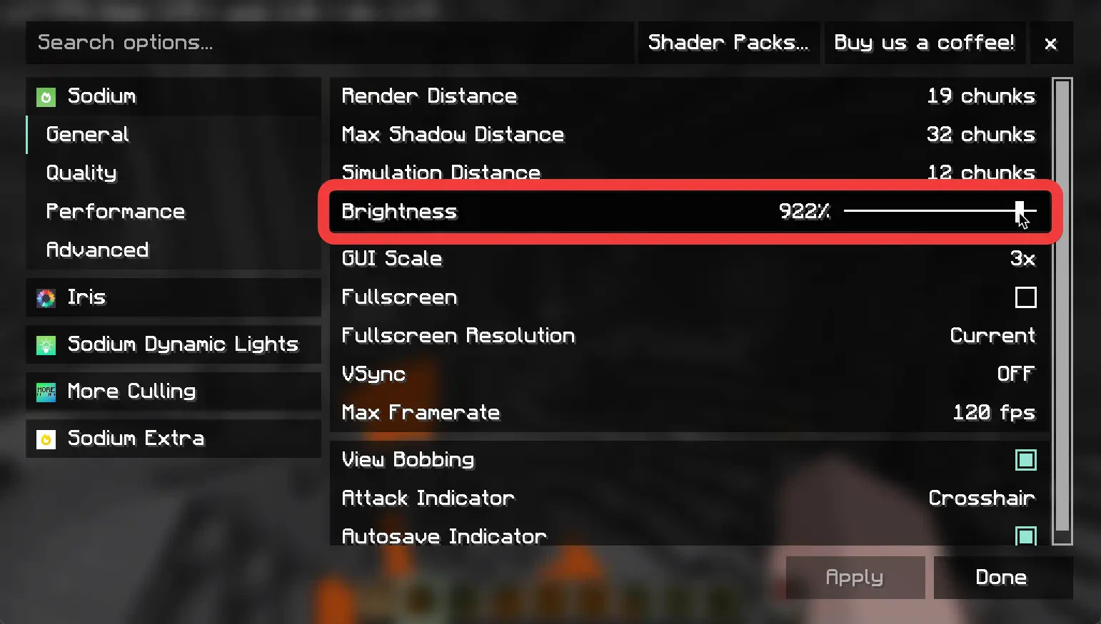 Скриншот Sodium Fullbright
