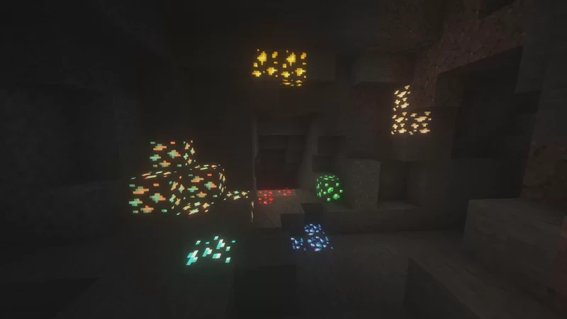 Скриншот Emissive Glowing Ores