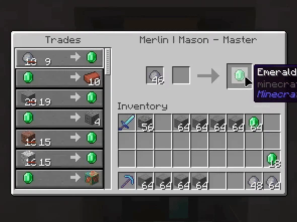 Скриншот Bulk Villager Trading