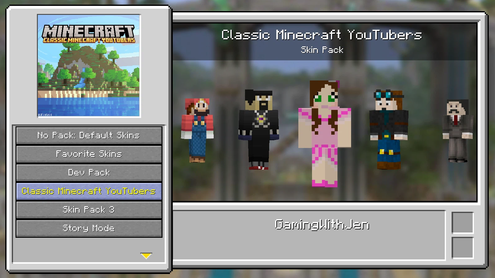 Скриншот Classic Minecraft YouTuber Skin Pack