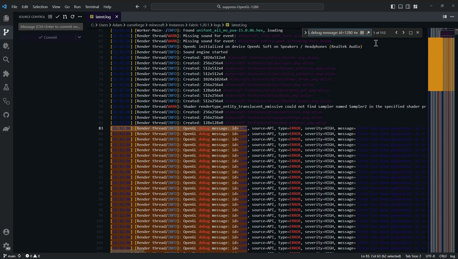 Скриншот Suppress OpenGL Error 128(0-2)