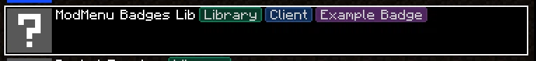 Скриншот ModMenu Badges Lib