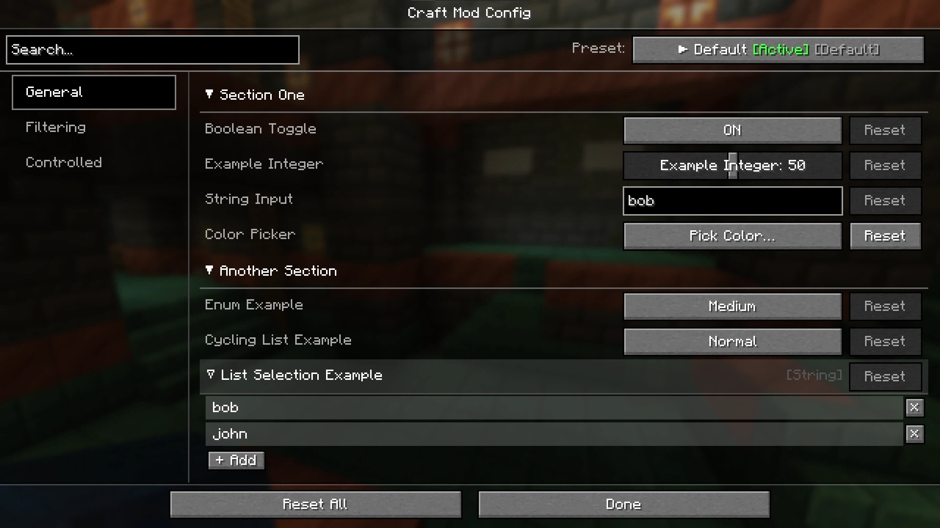 Скриншот Craft Config Lib