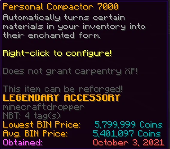 Скриншот Skyblocker • Hypixel Skyblock