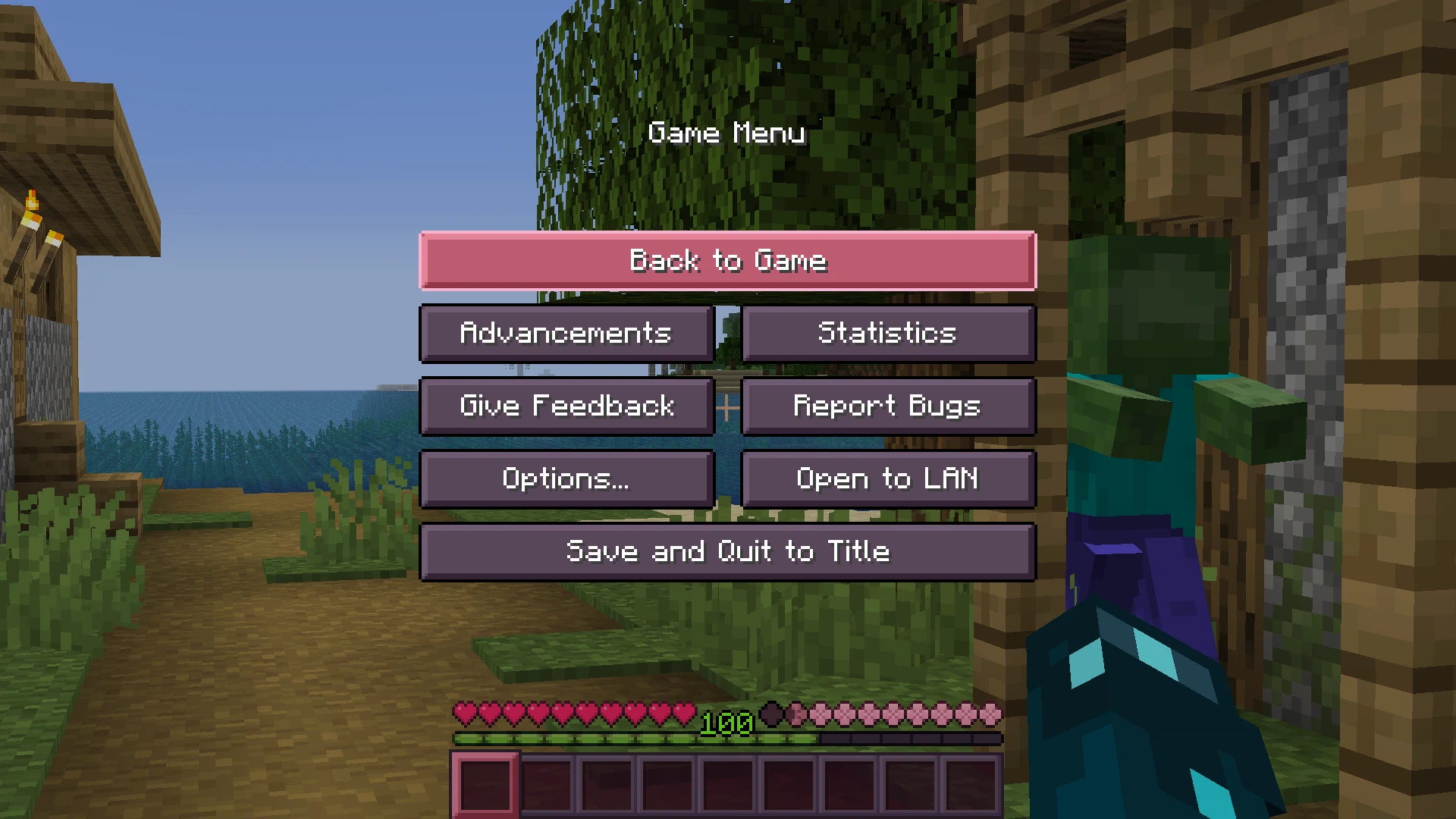 KonciPET UI menu buttons and hotbar