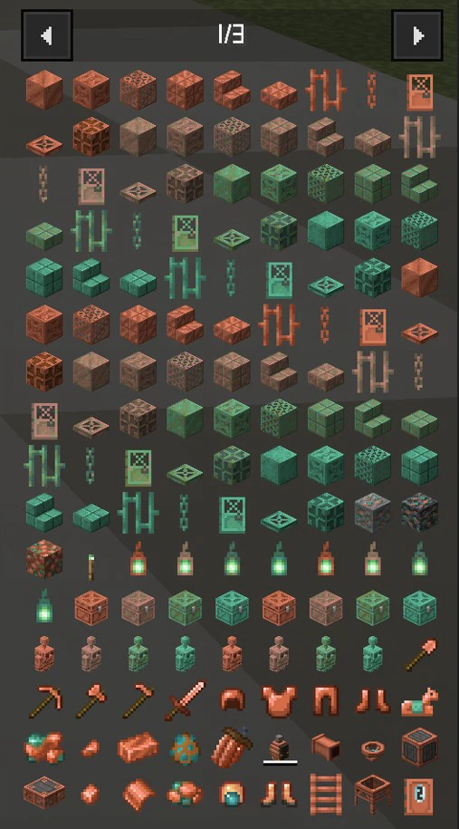 a list of copper items