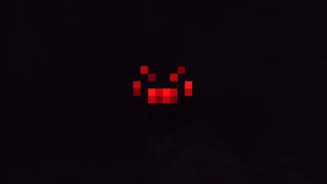 spider eyes glowing in a cave