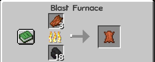 A blast furnace smelting rotten flesh into leather