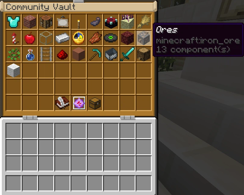 Easy UI for withdrawing items