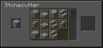 New Stonecutter Crafting Recipes of Stone