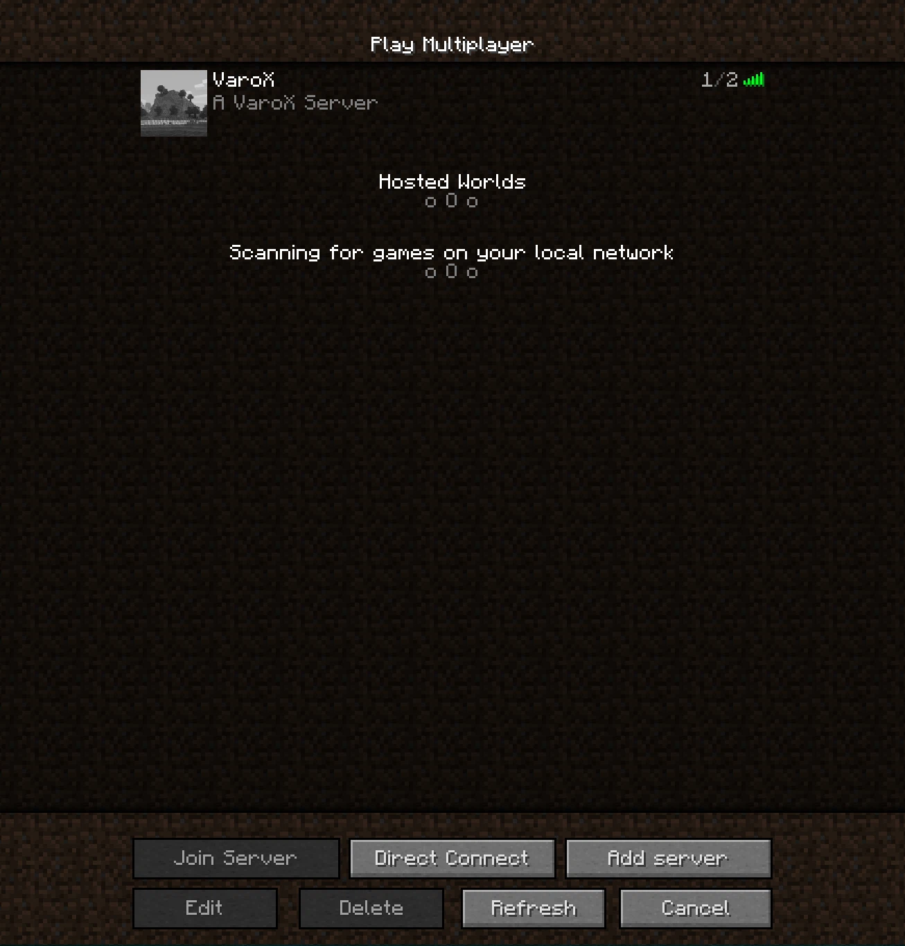 Serverlist example