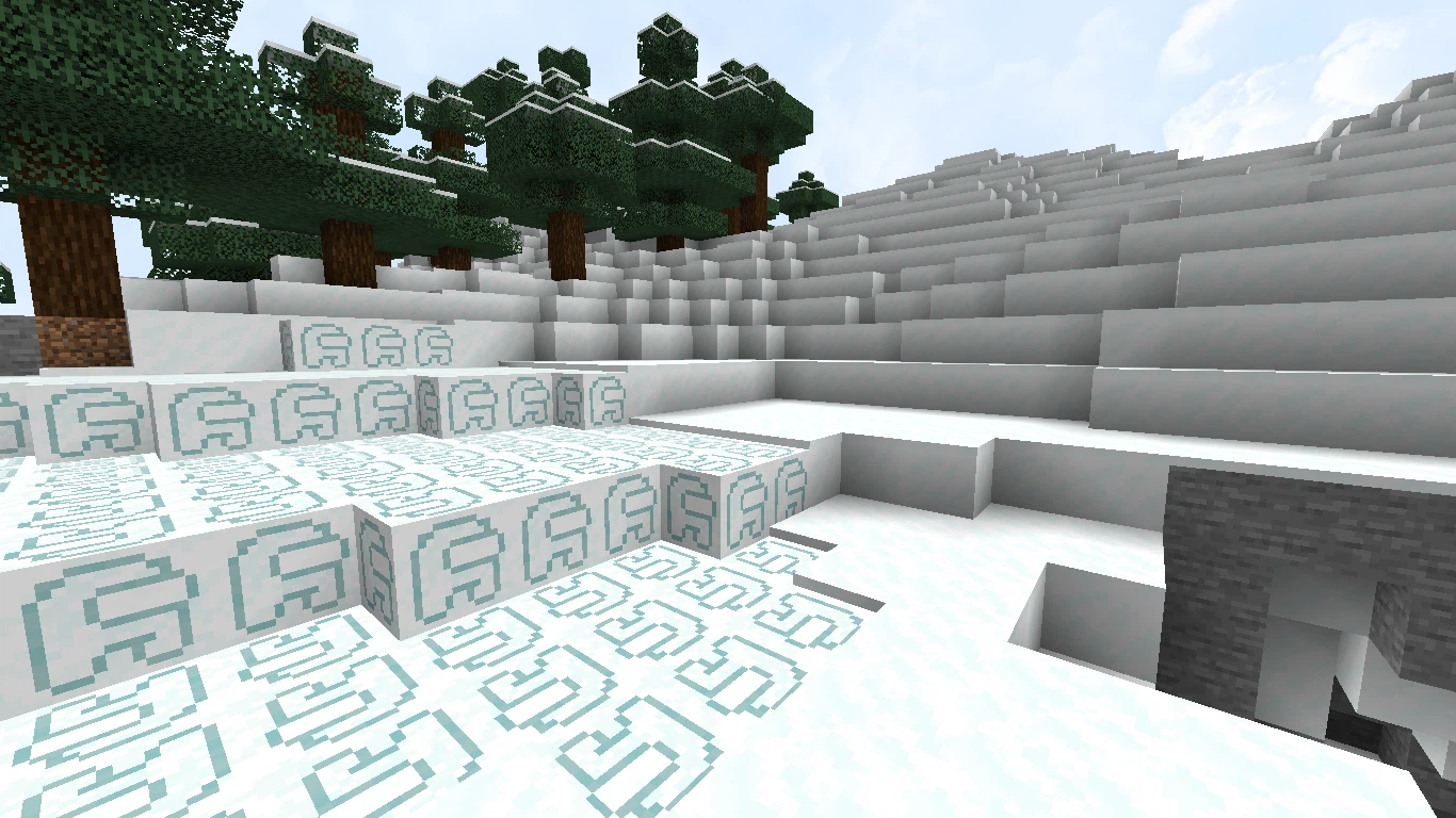 Powdered snow marked with an imposter