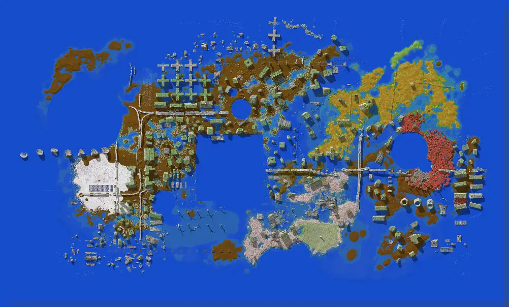A zoomed out map of the Tideworn survival map