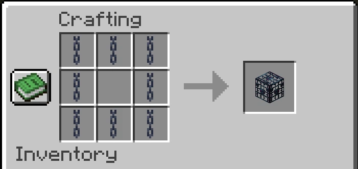 8 chains set up like if you were making a chest