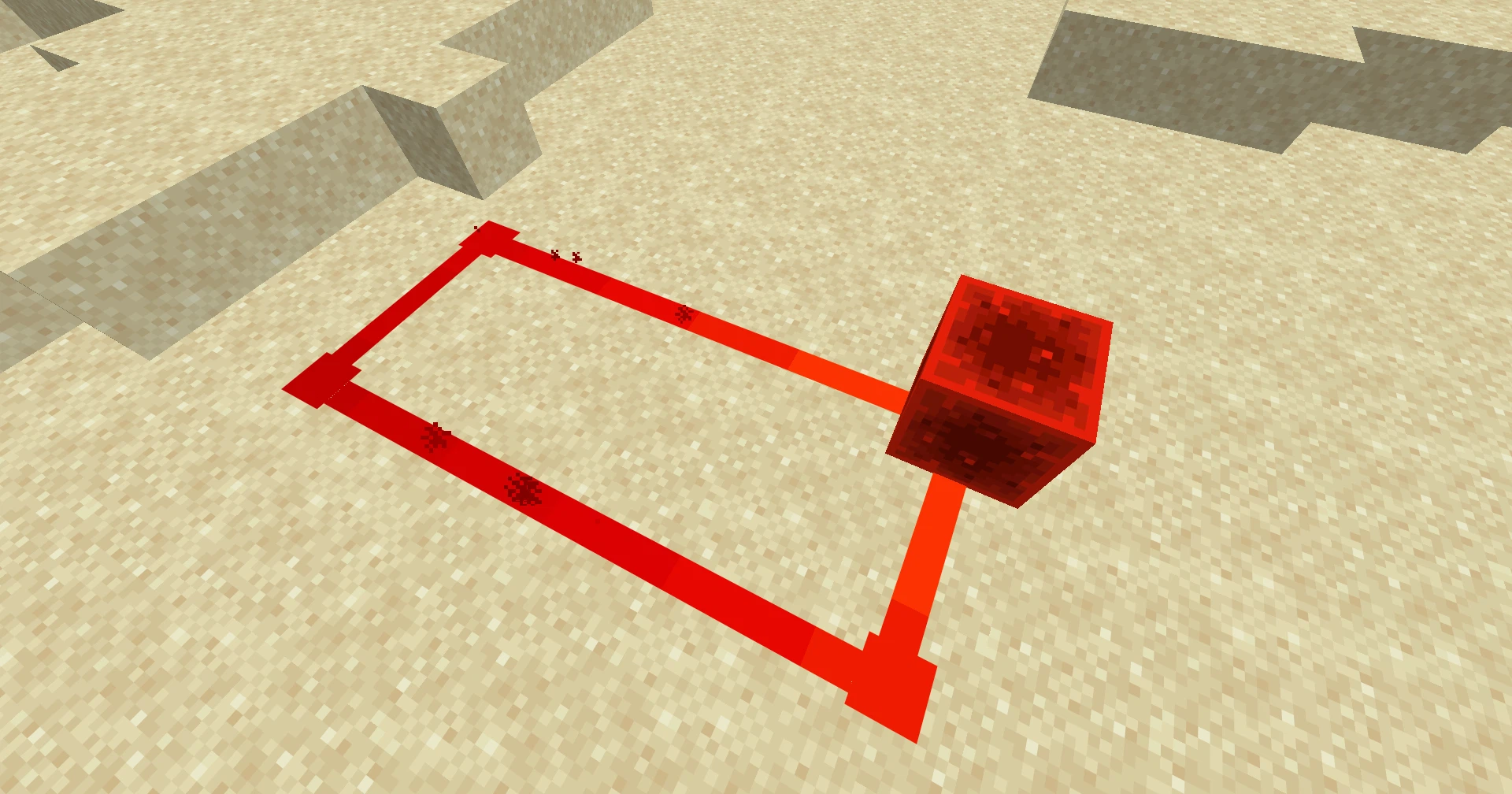 The redstone dust when being placed is a straight line