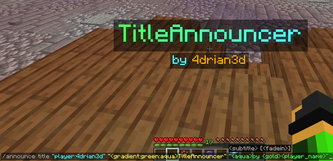 Player Title Announcement
