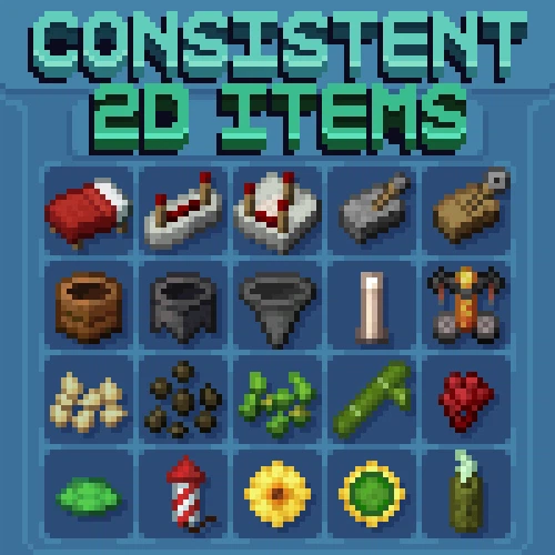 An image showing all the textures that the resource pack changes.