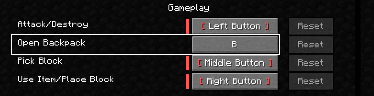 Backpack open key