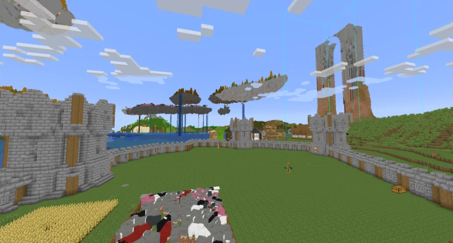 A screenshot showing the overworld