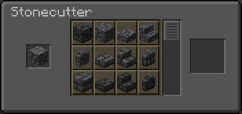 New Stonecutter Crafting Recipes of Deepslate