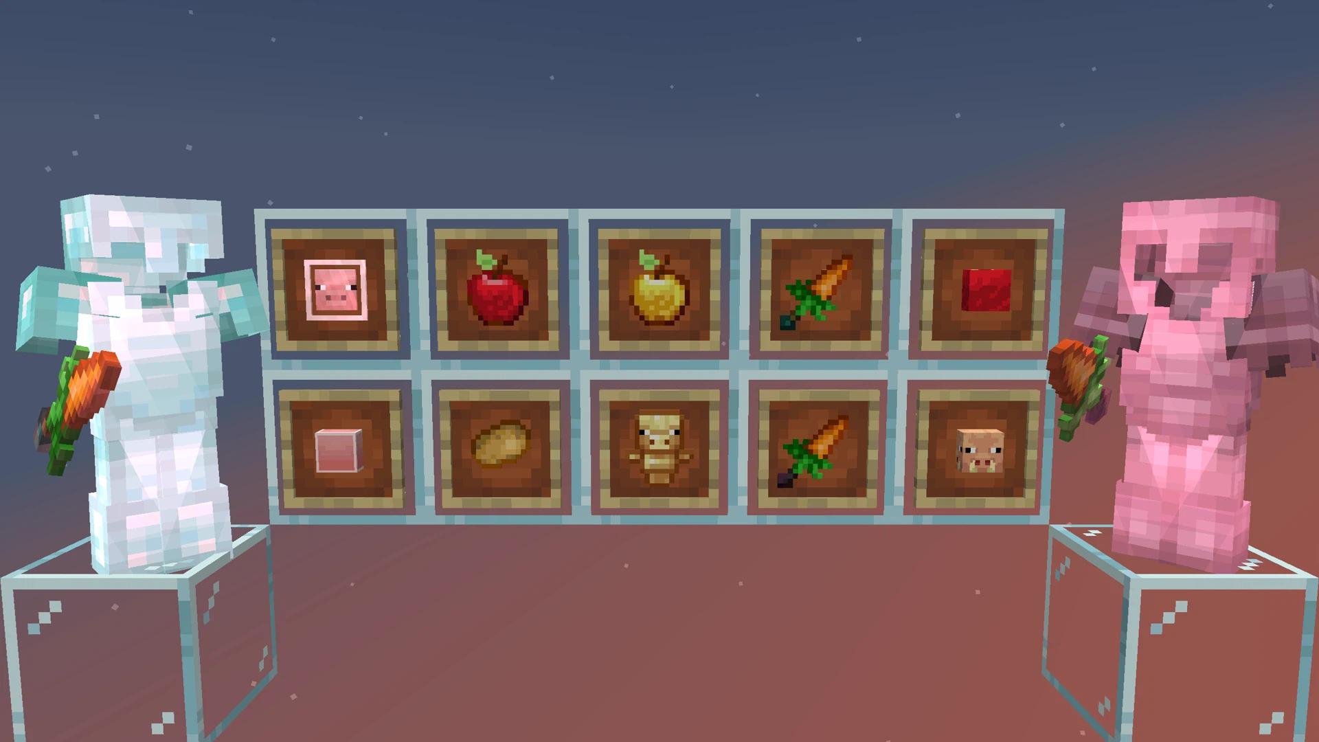 An image that showcases most of the textures in Svinopack