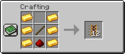 New crafting recipe for the powered rail