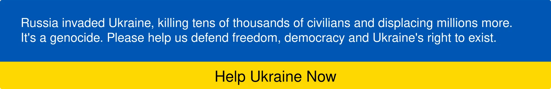 Help Ukraine banner