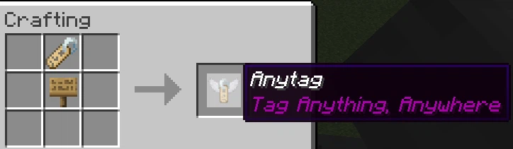 Crafting recipe