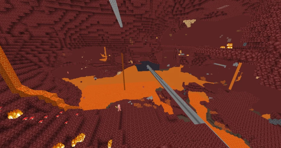 A screenshot showing the nether