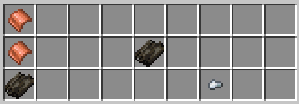 2 copper sheets, 2 dried kelp, and 1 iron nugget