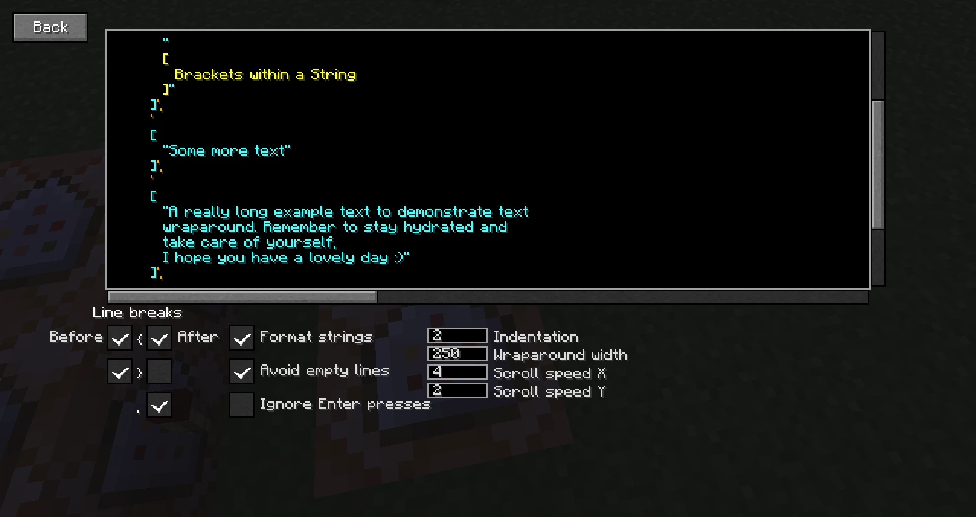 Скриншот Better Command Block UI