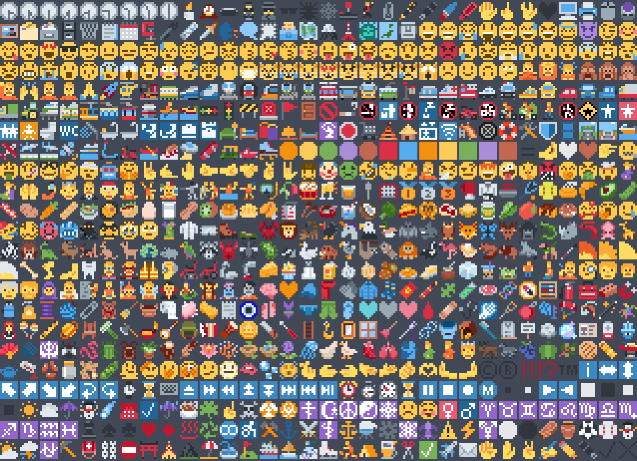 Скриншот Pixel Twemoji 9x